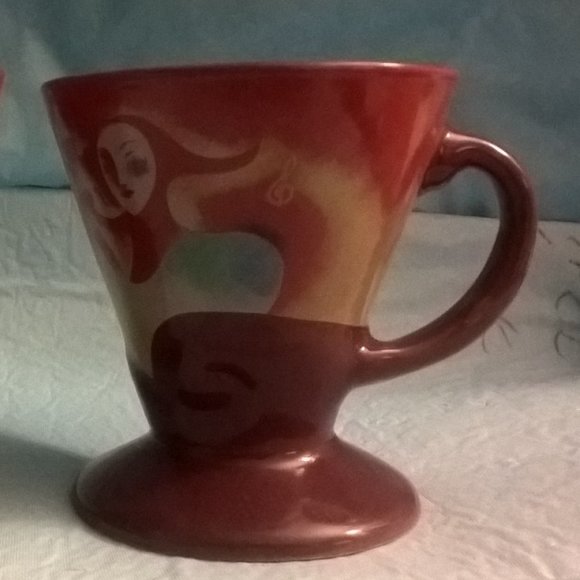 Linda Frichtel Set Of 2 Vintage Jazz Mardi Gras Source Incorporated Cups 1999 - Picture 4 of 16